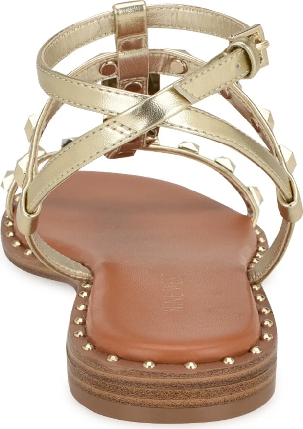 Nine West Women's Marcila Studded Strappy Flat Sandals - Image 3