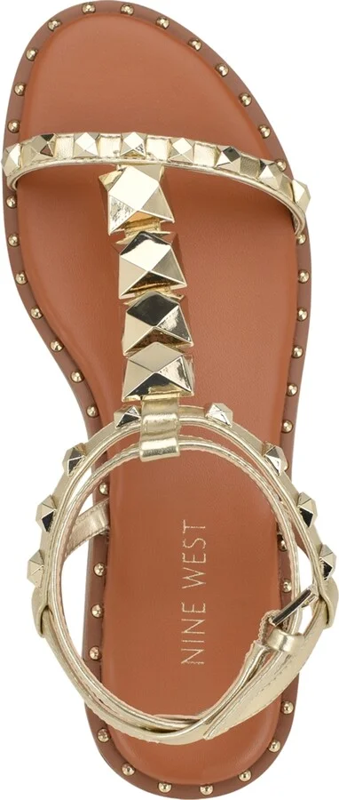 Nine West Women's Marcila Studded Strappy Flat Sandals - Image 4