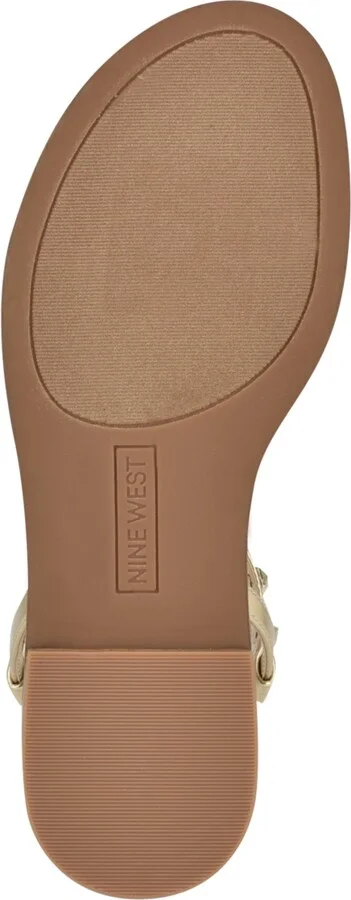 Nine West Women's Marcila Studded Strappy Flat Sandals - Image 5