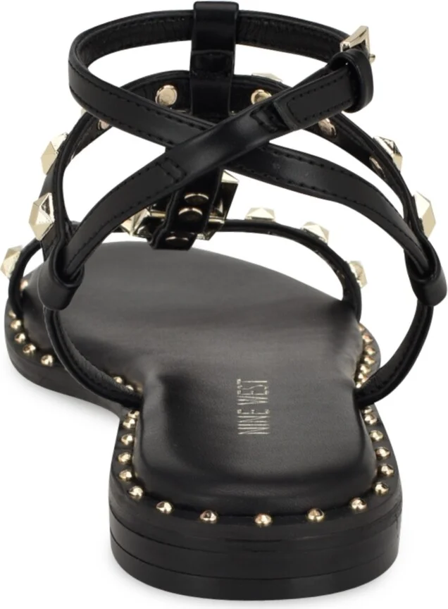 Nine West Women's Marcila Studded Strappy Flat Sandals - Image 7