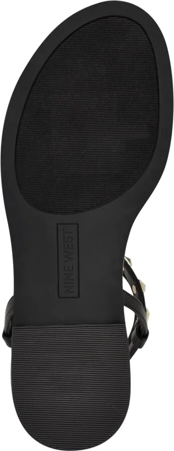 Nine West Women's Marcila Studded Strappy Flat Sandals - Image 9