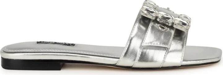 Nine West Women's Matter Slip-On Embellished Flat Sandals - Image 6