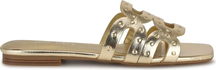 Nine West Women's Mckinna Square Toe Flat Sandals - Image 6