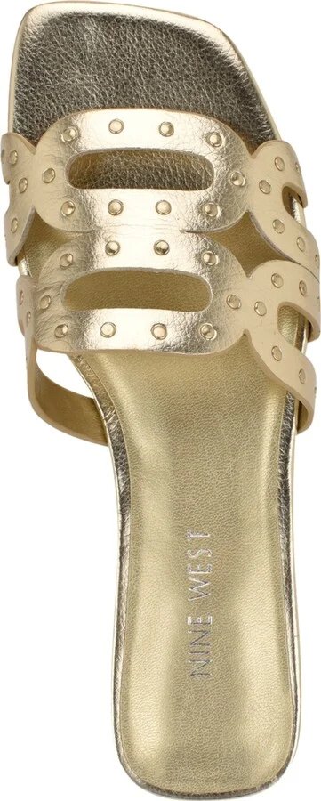 Nine West Women's Mckinna Square Toe Flat Sandals - Image 8