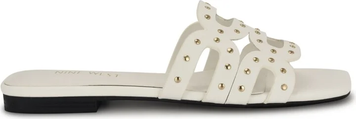 Nine West Women's Mckinna Square Toe Flat Sandals - Image 10