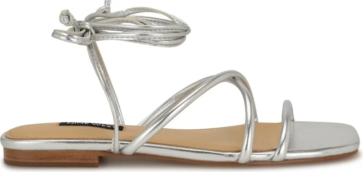 Nine West Women's Mikila Strappy Lace Up Flat Sandals - Image 10