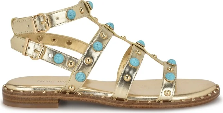 Nine West Women's Mindela Embellished Flat Gladiator Sandals - Image 2