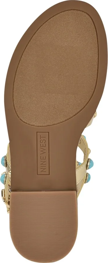 Nine West Women's Mindela Embellished Flat Gladiator Sandals - Image 5