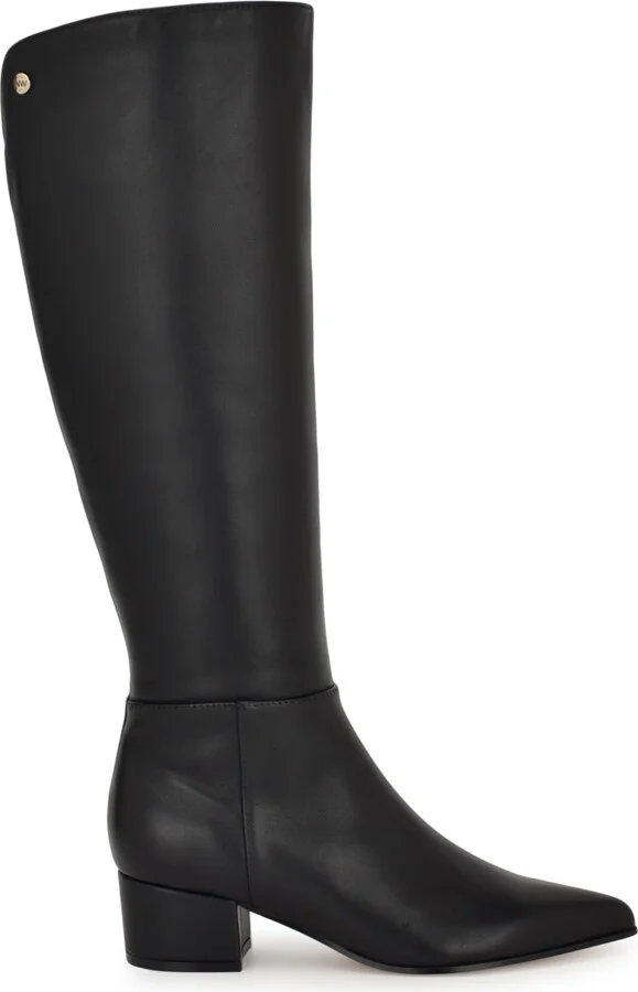 Nine West Women's Morgin Tall Pointy Toe Block Heel Boots - Image 10