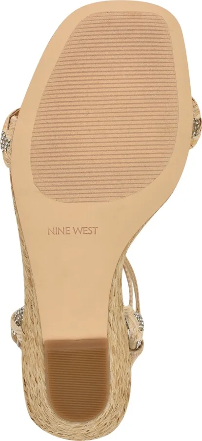 Nine West Women's Nashy Woven Embellished Wedge Sandals - Image 5