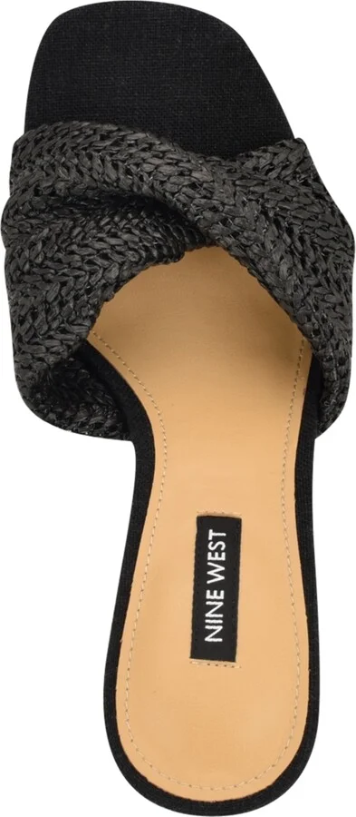 Nine West Women's Nikhil Slip-On Square Toe Wedge Sandals - Image 4