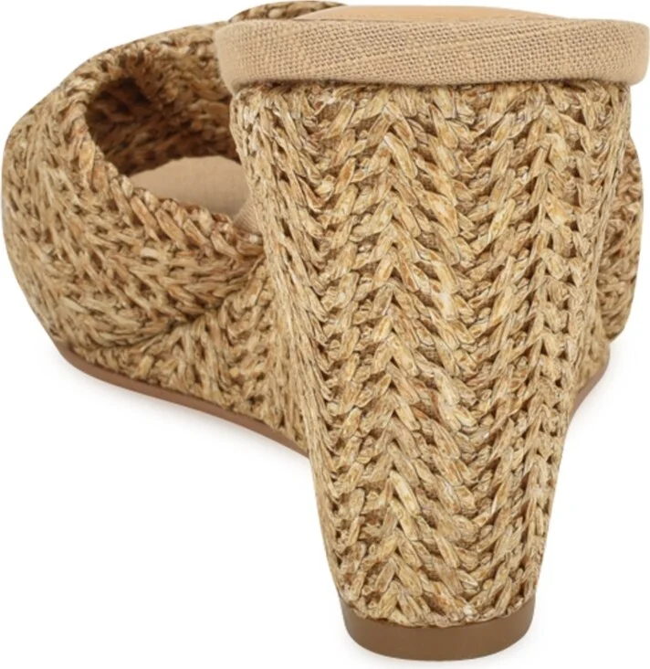 Nine West Women's Nikhil Slip-On Square Toe Wedge Sandals - Image 7