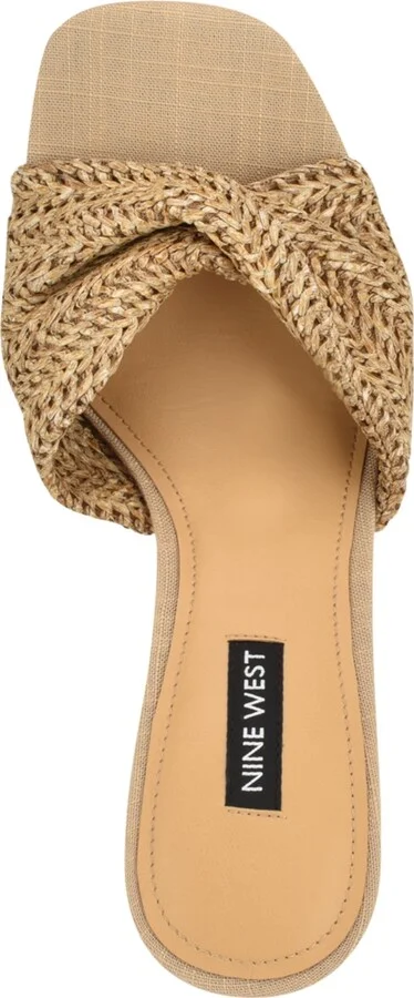 Nine West Women's Nikhil Slip-On Square Toe Wedge Sandals - Image 8