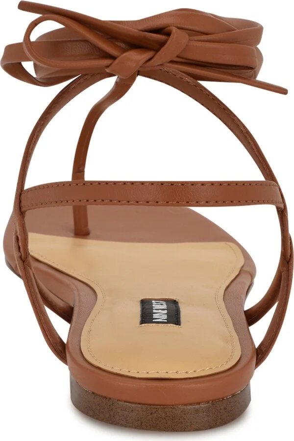 Nine West Women's Norta T-Strap Tie-Up Flat Sandals - Image 3