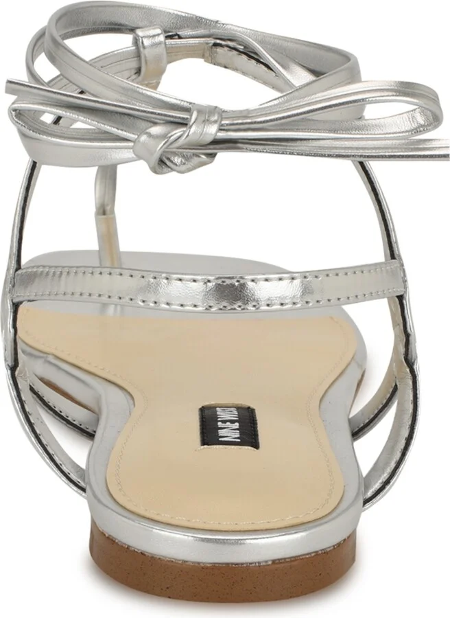 Nine West Women's Norta T-Strap Tie-Up Flat Sandals - Image 7