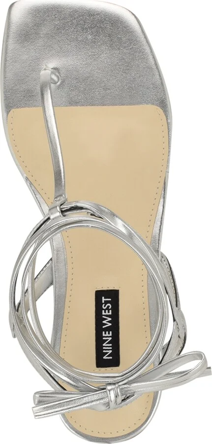 Nine West Women's Norta T-Strap Tie-Up Flat Sandals - Image 8