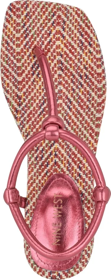 Nine West Women's Nortny Knotted T-Strap Flat sandals - Image 4