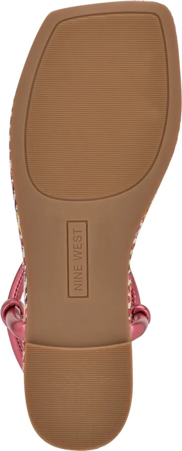 Nine West Women's Nortny Knotted T-Strap Flat sandals - Image 5