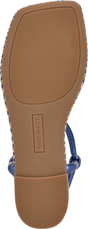Nine West Women's Nortny Knotted T-Strap Flat sandals - Image 9