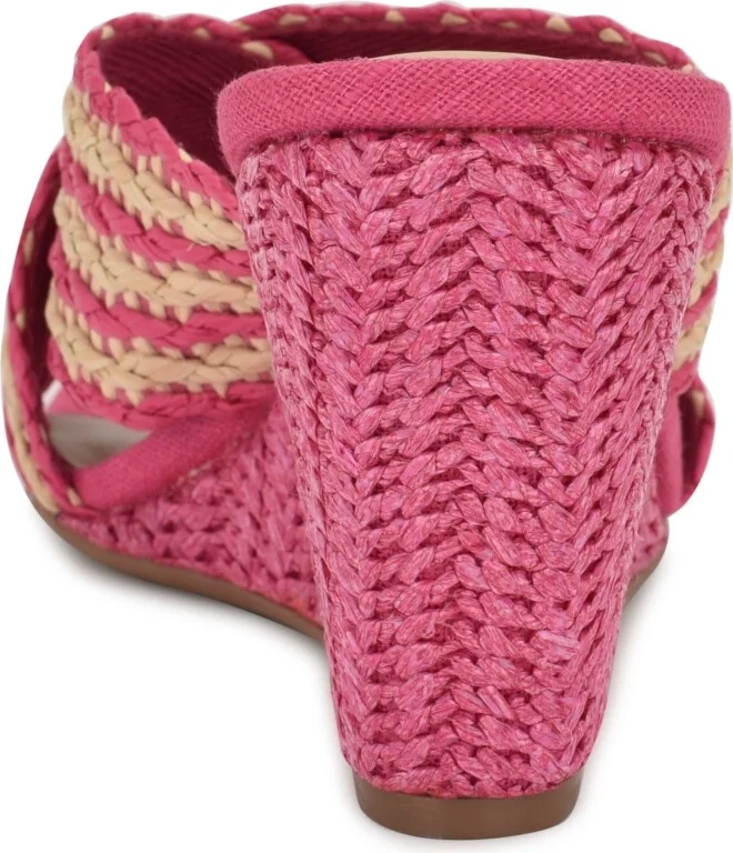 Nine West Women's Novela Woven Slip-On Wedge Sandals - Image 3