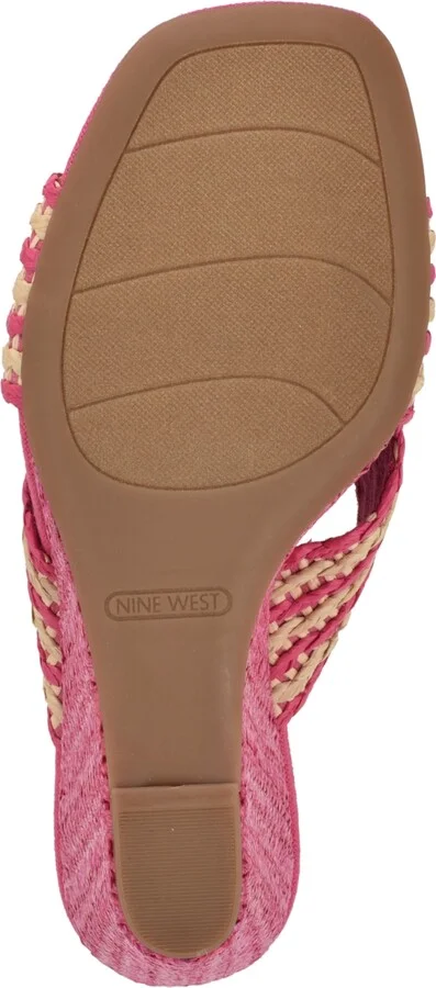 Nine West Women's Novela Woven Slip-On Wedge Sandals - Image 5