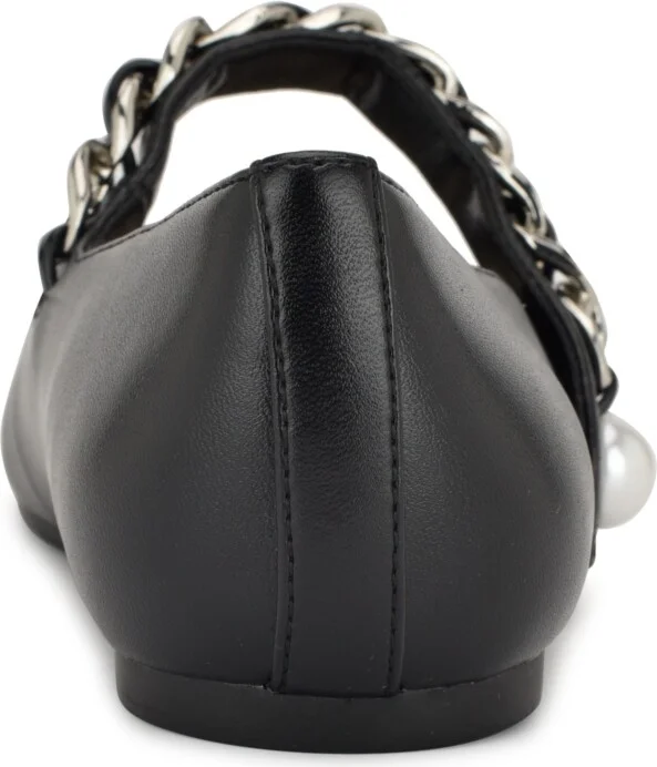 Nine West Women's Platy Embellished Mary Jane Ballet Flats - Silver Glitter/Black - Image 7