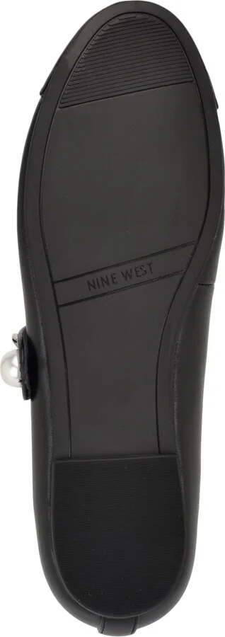 Nine West Women's Platy Embellished Mary Jane Ballet Flats - Silver Glitter/Black - Image 9