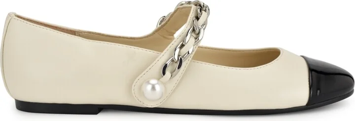 Nine West Women's Platy Embellished Mary Jane Ballet Flats - Silver Glitter/Black - Image 10