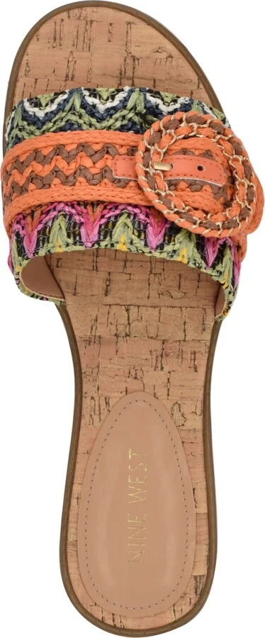 Nine West Women's Poland Woven Slip-On Flat Sandals - Image 4