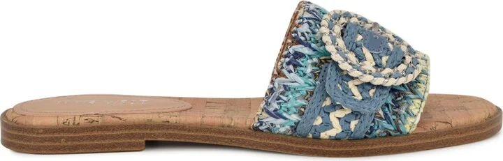 Nine West Women's Poland Woven Slip-On Flat Sandals - Image 6