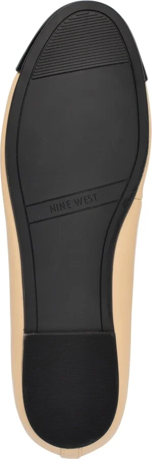 Nine West Women's Prosep Round Toe Slip-On Dress Ballet Flats - Light Natural Leather/Black Multi - Image 5
