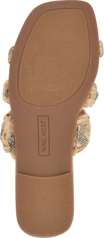 Nine West Women's Qazz Woven Embellished Flat Sandals - Image 5