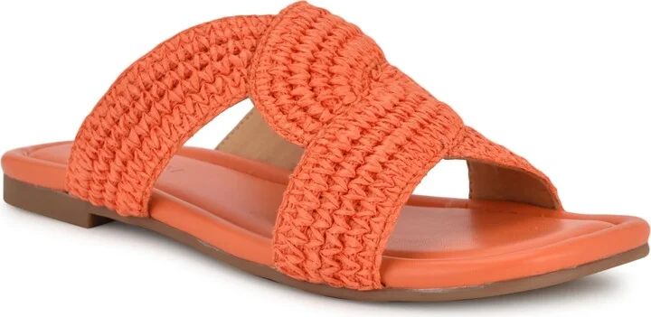 Nine West Women's Quara Woven Flat Slip-On Sandals