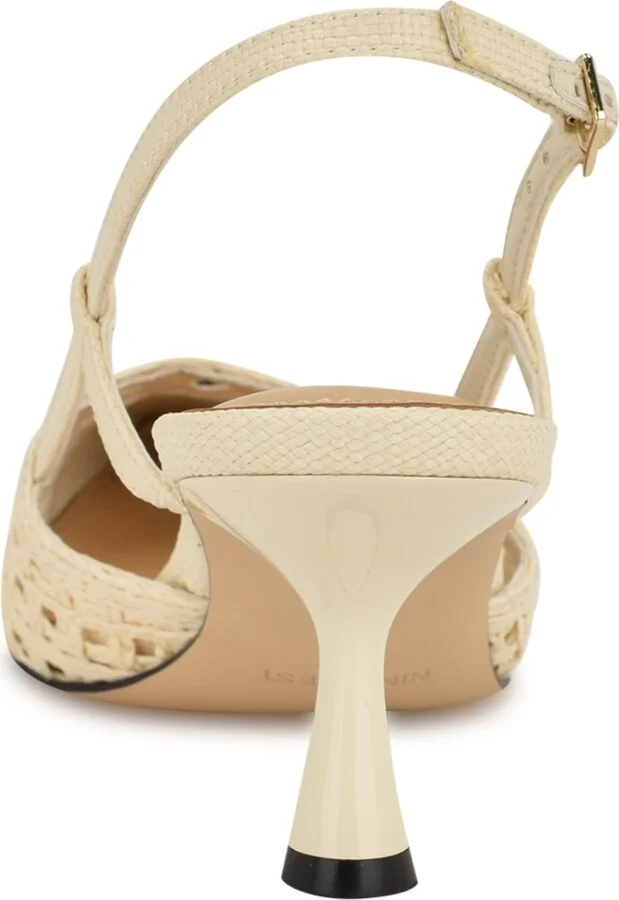 Nine West Women's Railen Pointy Toe Dress Pumps - Ivory, Black - Image 4