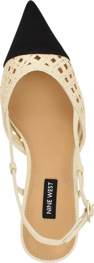 Nine West Women's Railen Pointy Toe Dress Pumps - Ivory, Black - Image 5