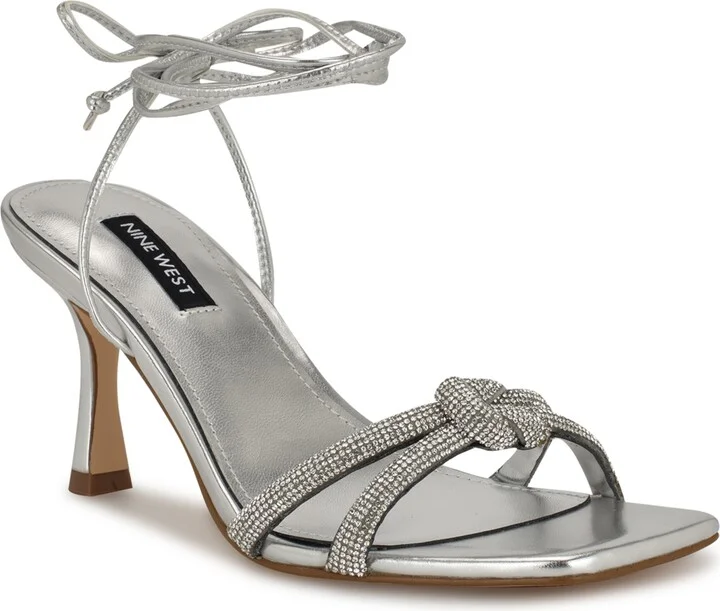 Nine West Women's Raqchel Embellished Lace Up Dress Sandals