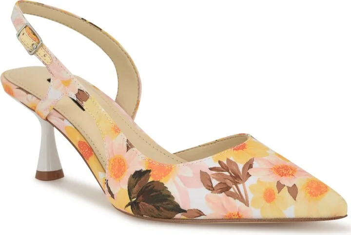 Nine West Women's Renela Kitten Heel Slingback Pumps