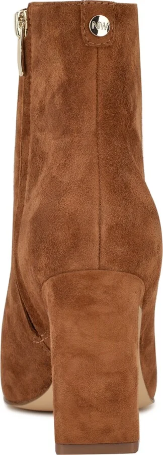 Nine West Women's Reraye Flared Block Heel Ankle Booties - Image 3