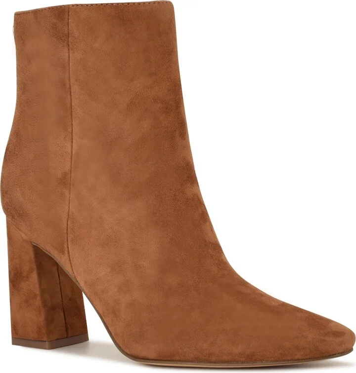 Nine West Women's Reraye Flared Block Heel Ankle Booties