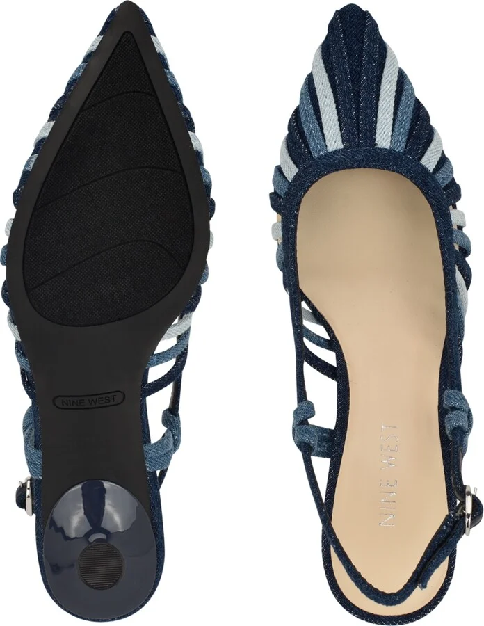 Nine West Women's Resta Pointy Toe Slingback Pumps - Image 10