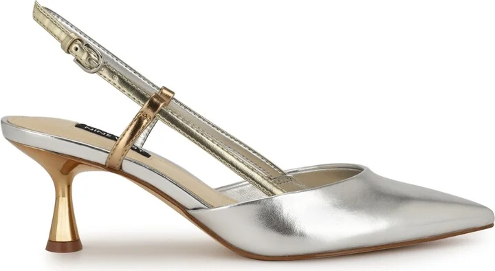 Nine West Women's Rhonda Kitten Heel Slingback Pumps - Image 10
