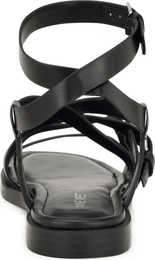 Nine West Women's Rulen Square Toe Strappy Flat Sandals - Image 3