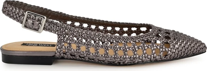 Nine West Women's Soel Woven Slingback Dress Flats - Image 10