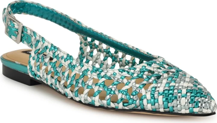 Nine West Women's Soel Woven Slingback Dress Flats