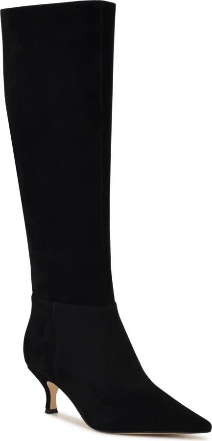 Nine West Women's Somas Tall Kitten Heel Boots