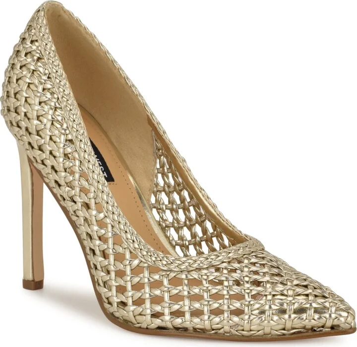 Nine West Women's Tatiana Woven Stiletto Pointy Toe Dress Pumps