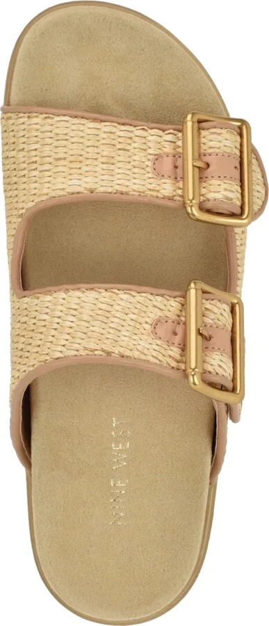 Nine West Women's Timma Double Strap Slip-On Flatform Sandals - Image 4