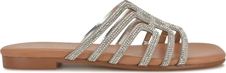 Nine West Women's Timy Embellished Strappy Flat Sandals - Image 2