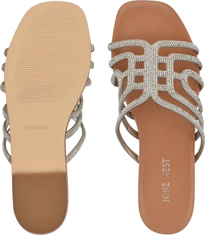 Nine West Women's Timy Embellished Strappy Flat Sandals - Image 5