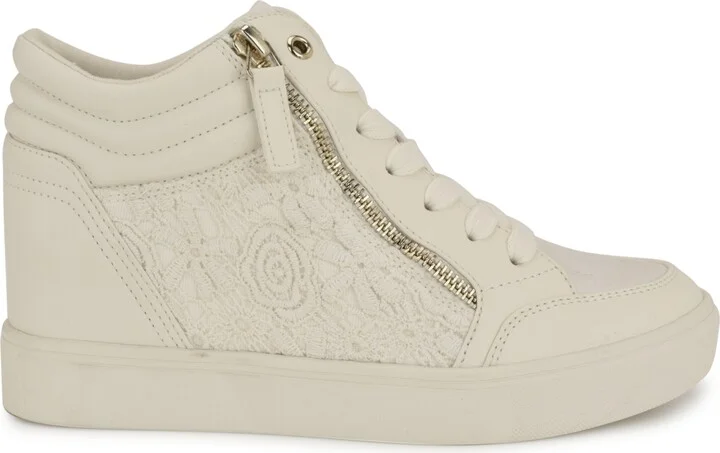 Nine West Women's Tons High Top Hidden Wedge Sneakers - Image 6